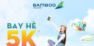 Khuyến mãi bay hè 5K đổi ngày thả ga từ Bamboo Airways