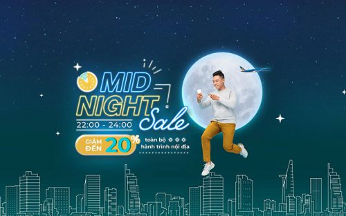 Khuyến mãi Mid – Night Sale Vietnam Airlines giảm đến 20% giá vé