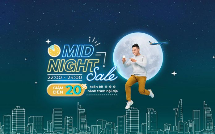 Khuyến mãi Mid – Night Sale Vietnam Airlines giảm đến 20% giá vé