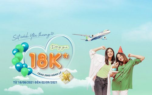 Bamboo Airways khuyến mãi đồng giá 18.000 VND