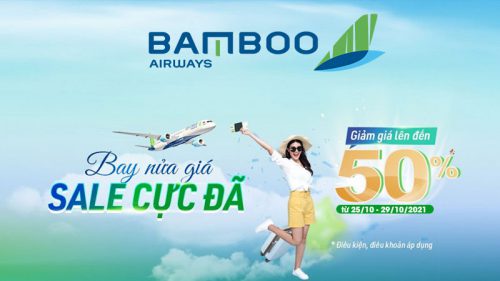 Bay cực đã cùng Bamboo Airways khuyến mãi đến 50%