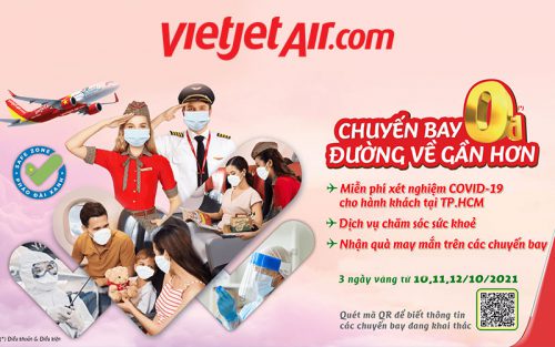 Đường về gần hơn với khuyến mãi vé máy bay 0 đồng từ Vietjet