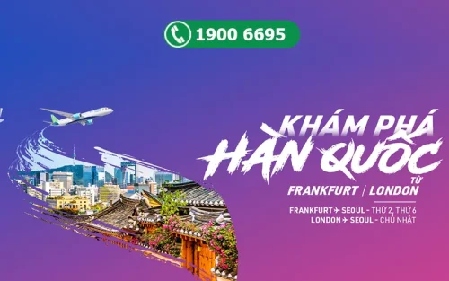 Bamboo Airways mở bán chặng bay đi Hàn từ Anh, Đức