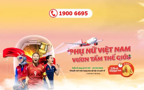 Săn vé bay 0 đồng Vietjet khung giờ vàng dịp 20-10