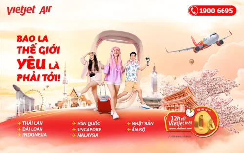 Săn vé bay 0đ Vietjet Air mỗi ngày