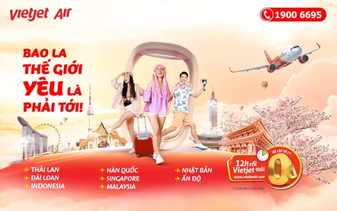 Săn vé bay 0đ Vietjet Air mỗi ngày