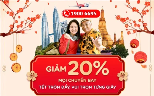 AirAsia giảm giá vé máy bay dịp Tết 2023 tới 20%