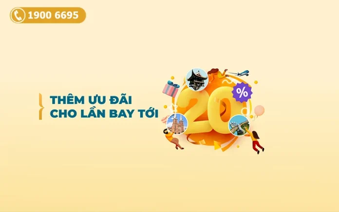 Vietnam Airlines ưu đãi giảm ngay 20% cho lần bay tiếp theo