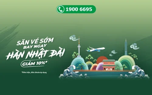 Giảm 10% giá vé máy bay Bamboo Airways đi Đông Bắc Á
