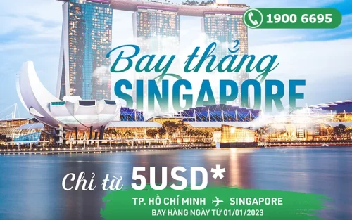 Săn sớm ưu đãi vé máy bay đi Singapore Bamboo Airways 5 USD