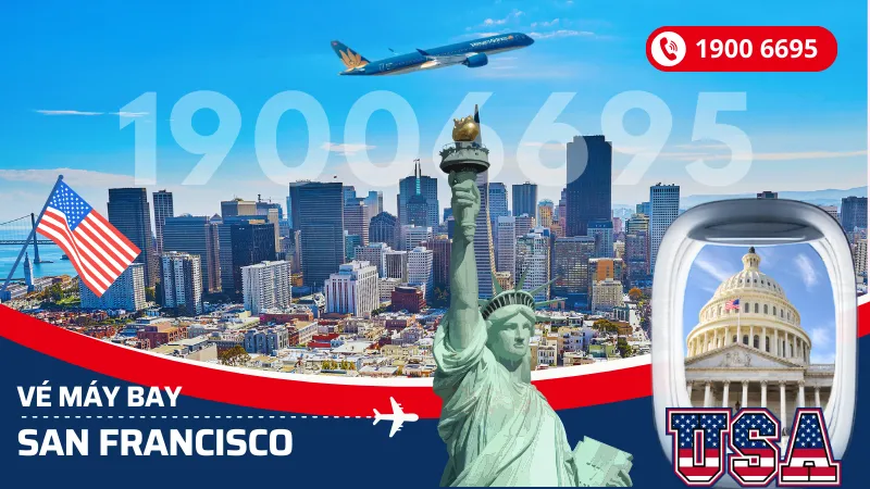 Đặt mua vé máy bay Vietnam Airlines đi San Francisco