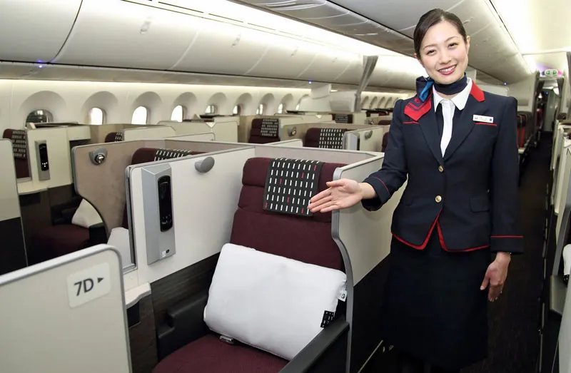 Hạng ghế và vị trí ngồi trên chuyến bay Japan Airlines đi San Francisco