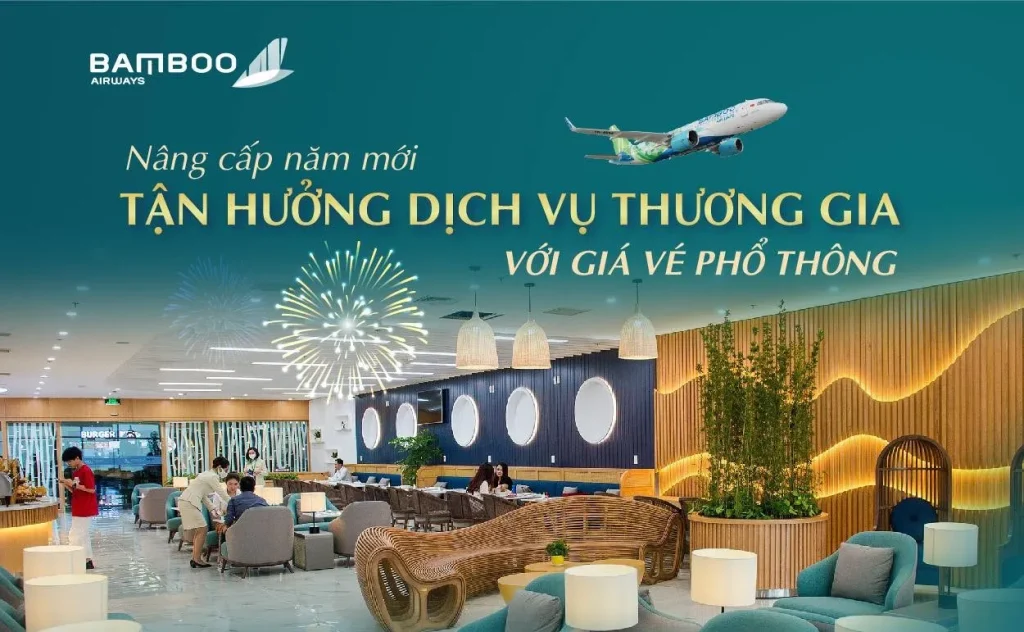 Bamboo Airways ưu đãi phòng chờ First Lounge ở sân bay Nội Bài