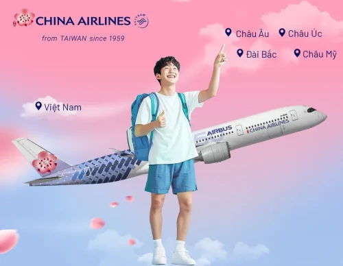 China Airlines ưu đãi 10% giá vé đi Đài Bắc, Nhật bản, Mỹ, Canada
