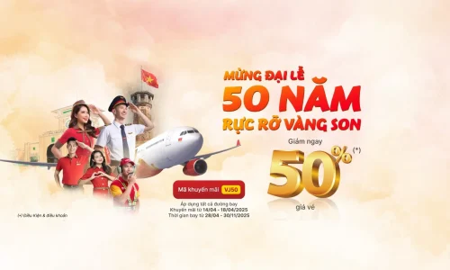 Vietjet Air giảm 50% giá vé Eco nhân dịp Đại Lễ 30-4