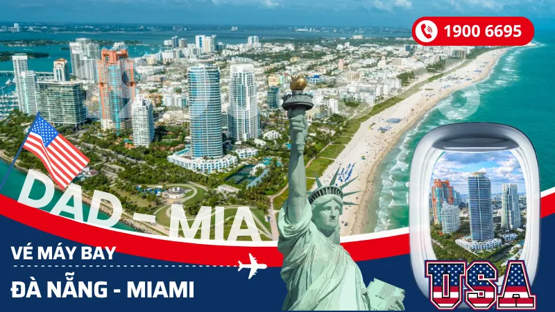 Đặt mua vé máy bay Đà Nẵng đi Miami Florida Mỹ