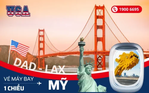 Đặt mua vé máy bay Đà Nẵng đi Mỹ 1 chiều