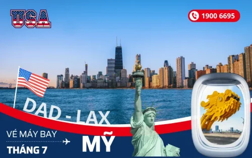 Đặt mua vé máy bay Đà Nẵng đi Mỹ tháng 7