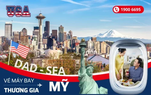 Đặt mua vé máy bay Đà Nẵng đi Seattle Mỹ thương gia