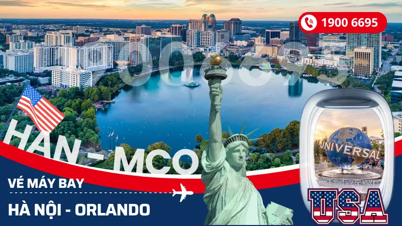 Đặt mua vé máy bay Hà Nội đi Orlando Florida Mỹ