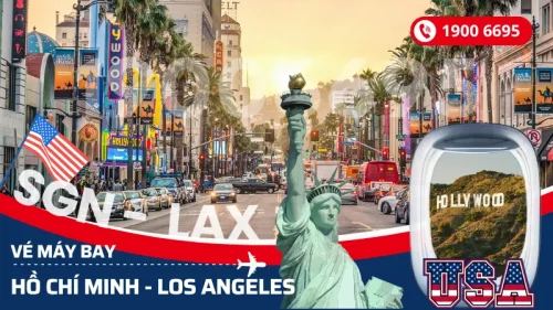 Đặt mua vé máy bay Sài Gòn đi Los Angeles Mỹ