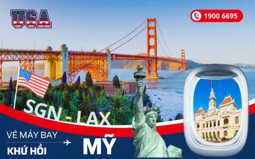 Đặt mua vé máy bay Sài Gòn đi Mỹ khứ hồi