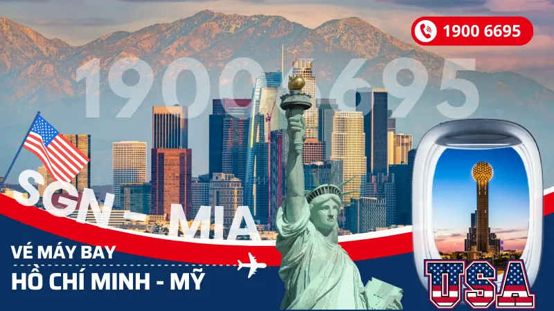 Đặt mua vé máy bay Sài Gòn đi Mỹ