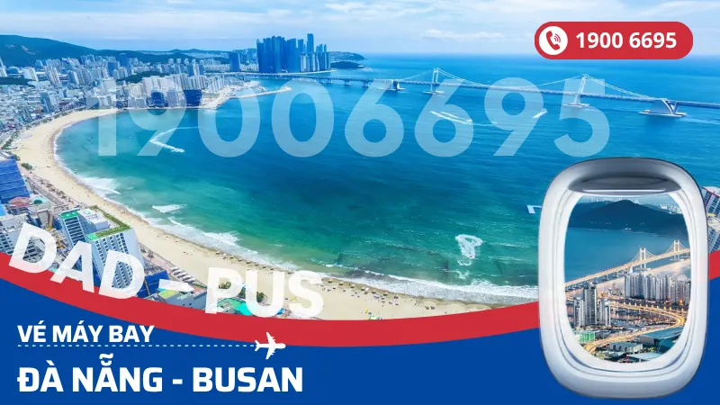 vé máy bay Đà Nẵng đi Busan Hàn Quốc giá rẻ