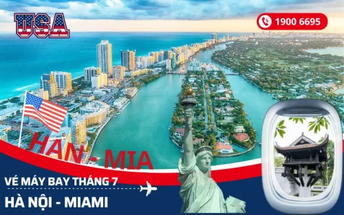 Đặt vé máy bay Hà Nội đi Miami Florida Mỹ tháng 7