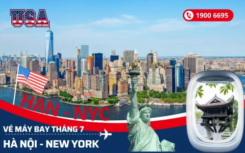 Đặt vé máy bay Hà Nội đi New York Mỹ tháng 7