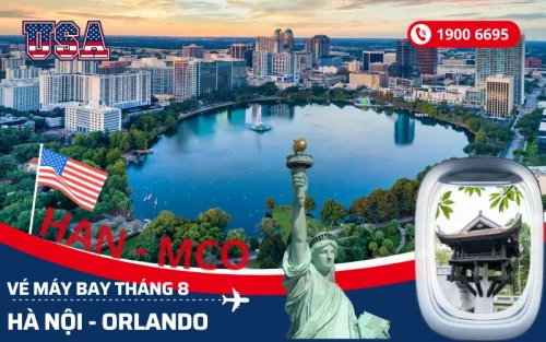 Đặt vé máy bay Hà Nội đi Orlando Florida Mỹ tháng 8