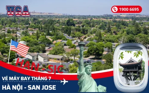 Đặt vé máy bay Hà Nội đi San Jose Mỹ tháng 7