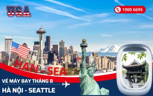 Đặt vé máy bay Hà Nội đi Seattle Mỹ tháng 8