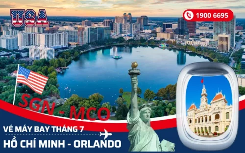 Đặt vé máy bay Sài Gòn (TP.HCM) đi Orlando Florida Mỹ tháng 7