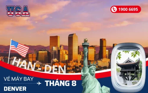 Vé máy bay Hà Nội đi Denver Mỹ tháng 8