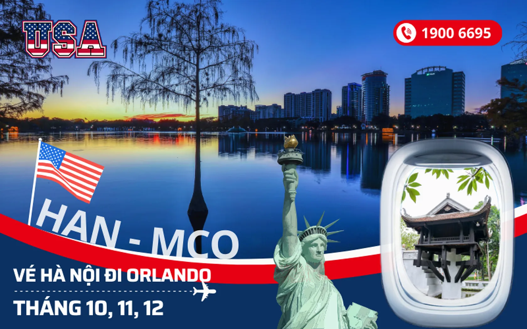 Bán vé Hà Nội đi Orlando Florida Mỹ tháng 10
