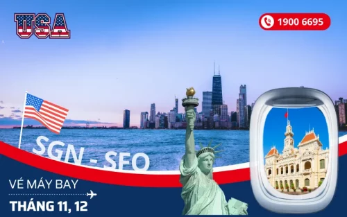 Giá vé máy bay Sài Gòn (TP.HCM) đi San Francisco (SFO) Mỹ tháng 11, 12