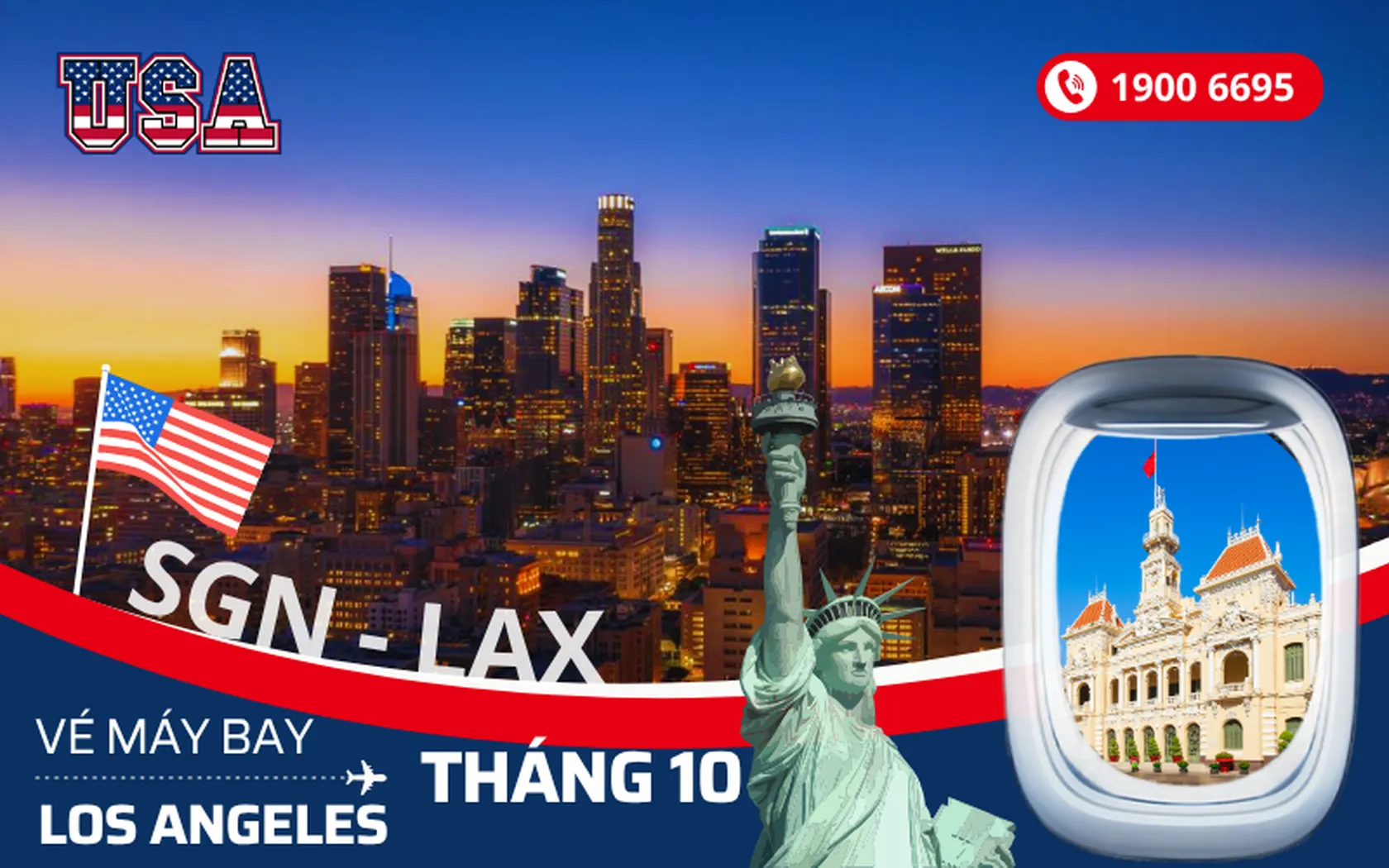 Vé Sài Gòn (TP.HCM) đi Los Angeles Mỹ tháng 10