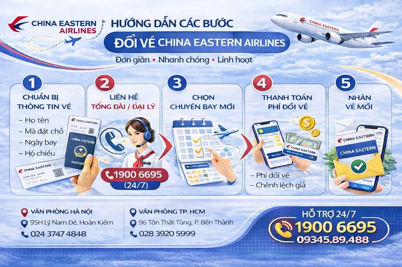 Đổi vé China Eastern Airlines
