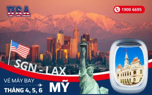 Đặt vé Hồ Chí Minh đi Mỹ giá rẻ tháng 4, 5, 6