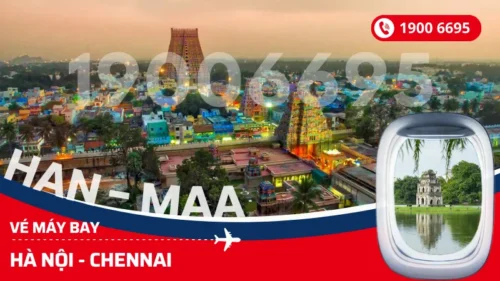 Đặt mua vé 1 chiều Hà Nội đi Chennai